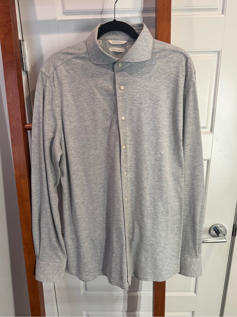 Suitsupply Light Gray Button-Up Shirt